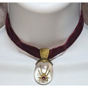 Disney Hocus Pocus Mary Sanderson Velvet Necklace with Gold Spider